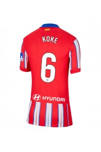 Atletico Madrid Koke #6 Voetbaltruitje Thuis tenue Dames 2024-25 Korte Mouw